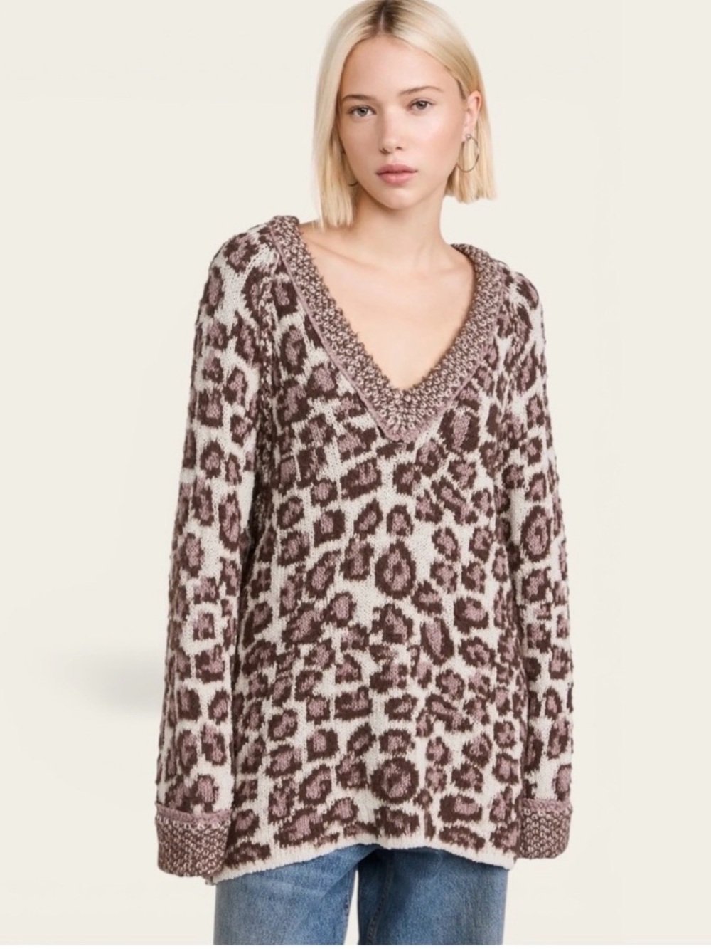 Free People Little Animal Vneck pullover $168